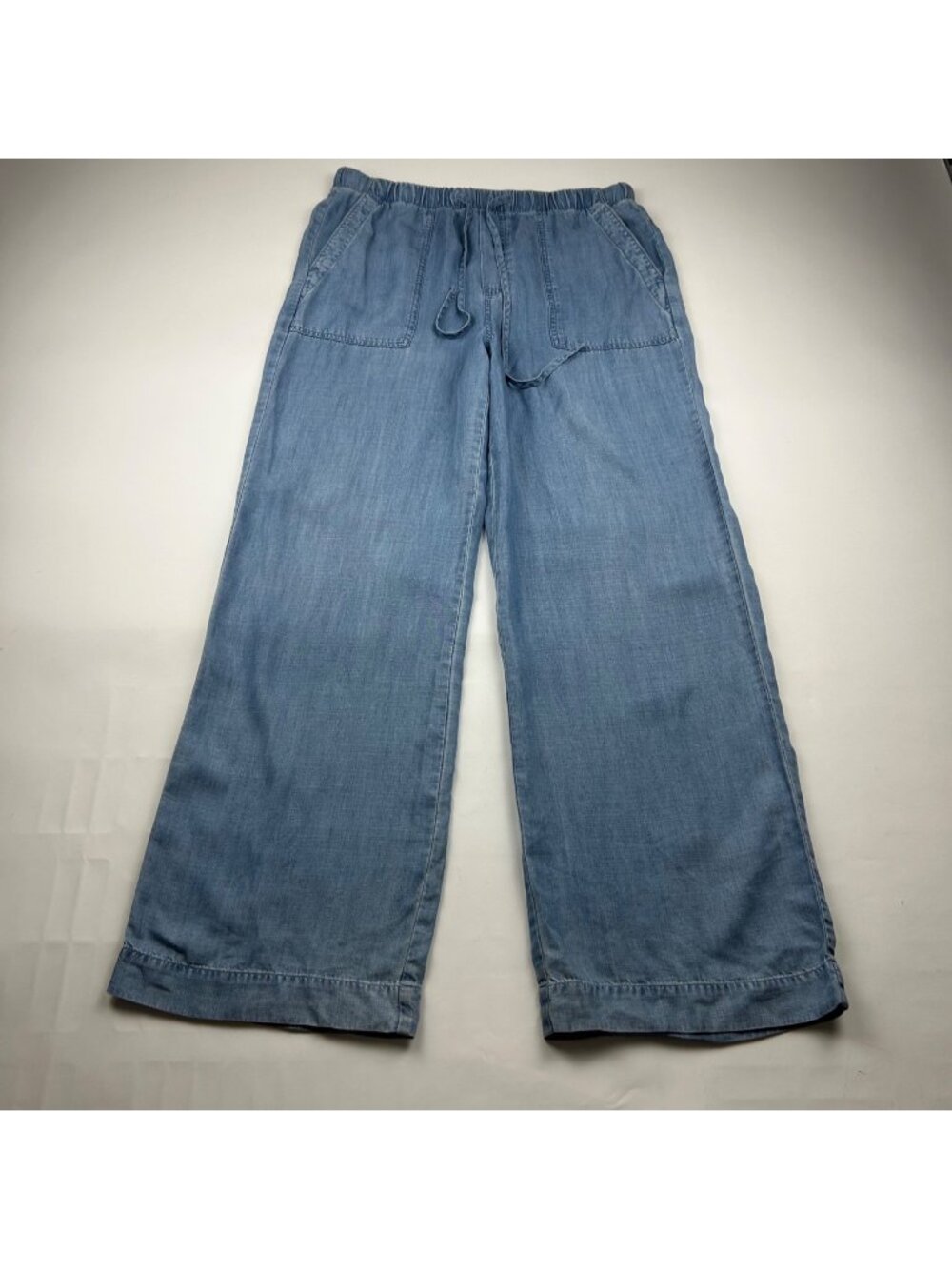 Bella Dahl Blue Chambray Wide Leg Pants M